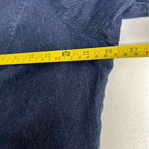 Denim and Co Denim Jean Jacket Blazer Style Dark Wash Three Button Women 2X - Picture 9 of 12